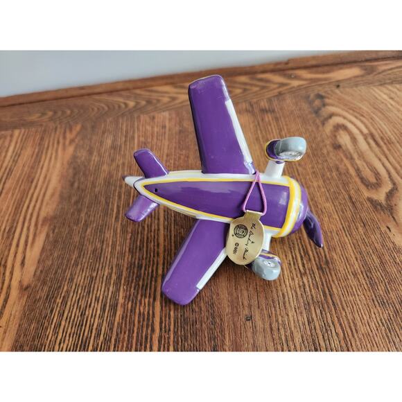 Danbury Mint LSU Tigers Victory Plane Santa in a Plane Christmas ornament 2006 - Picture 4 of 7